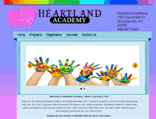 Tablet Screenshot of heartlandacademy.net